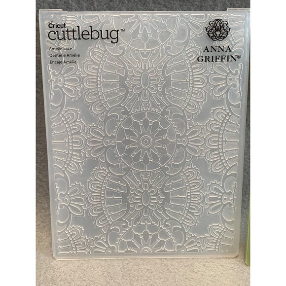Anna Griffin Amelie Lace Embossing Folder w/ Border Cricut Cuttlebug Crafting To - Picture 3 of 7